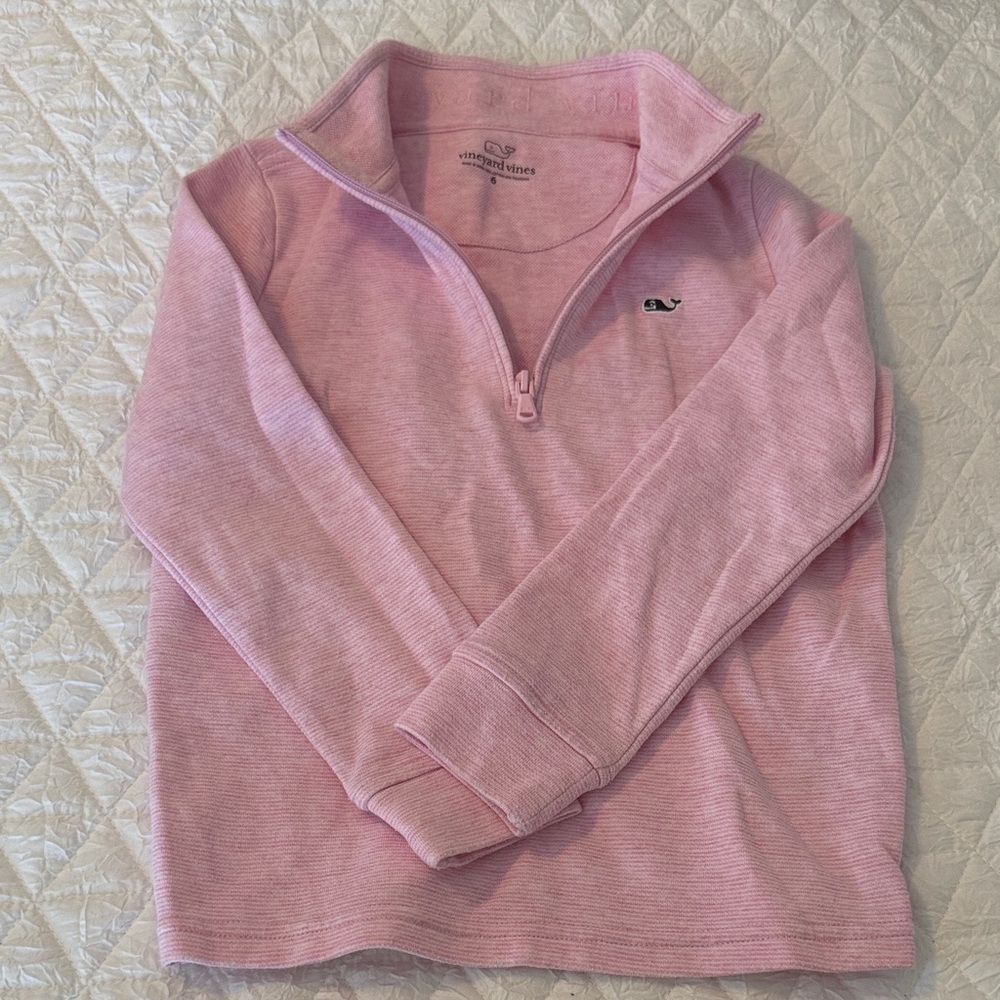 Vineyard Vines Light Pink Half-Zip Sweater